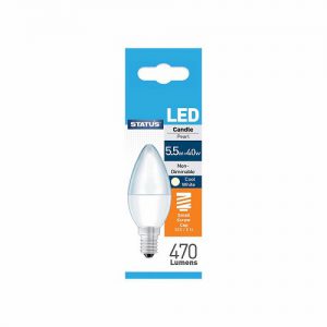 Candle LED 5.5W 470 Lumen Opal E14 Cool White SES