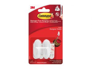 3M Command Small General Purpose Hooks x 2 17082