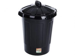 WHAM Dustbin Black 80L