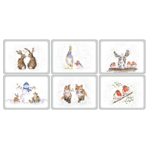 Wrendale Xmas Placemats Set Of 6