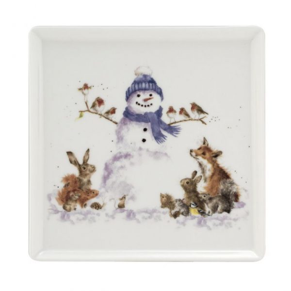 Wrendale Square Plate Gathered Around 7"