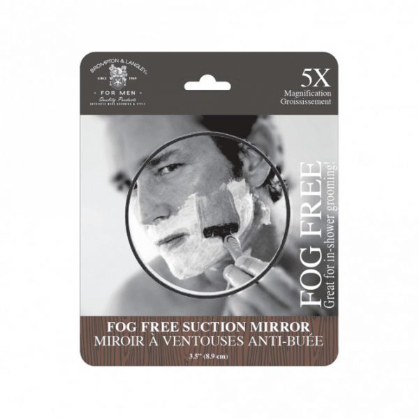Mens shaving Mirror Danielle Creations Brompton and Langley Fog Free Suction Mirror 