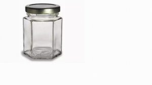 Hexagon Jar 12oz & Lid