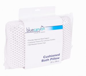 Blue Canyon Cushioned Bath Pillow White