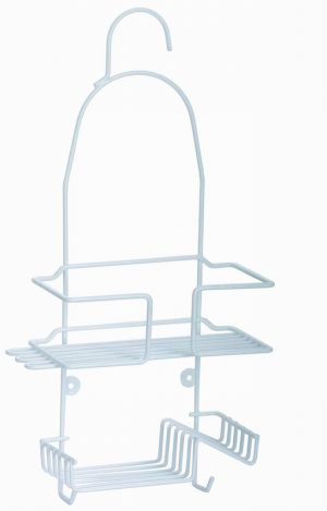 Shower Caddy Plastic Coated White