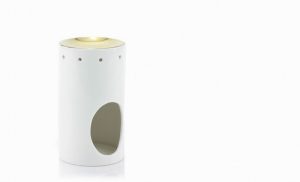 ASHLEIGH & BURWOOD: OIL BURNER – TOWER WHITE & GOLD