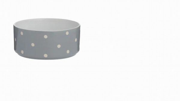 Mason Cash Pet Bowl Polka Dot Grey 18cm