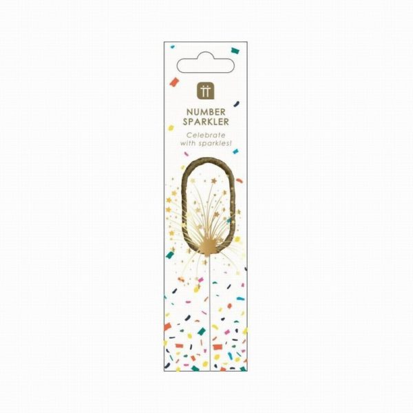 Talking Tables Luxe Gold Number Sparkler 0