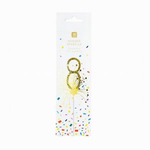 Talking Tables Luxe Gold Number Sparkler 8