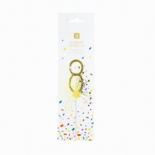 Talking Tables Luxe Gold Number Sparkler 8