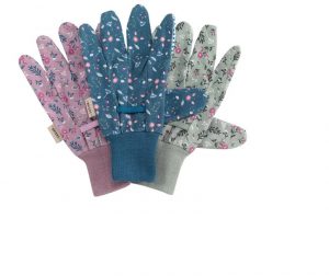 Briers Flowerfield Cotton Gloves x 3 Size Medium