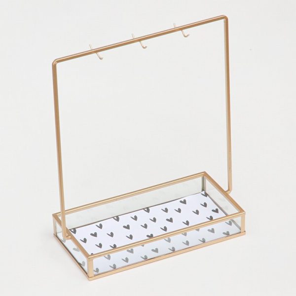 Caroline Gardner Gold Glass Jewellery Stand