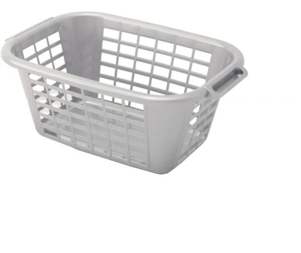 Addis Rectangular Laundry Basket Metallic