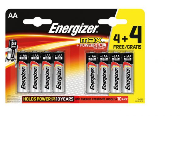 Energizer Max AA 4+4 Pack