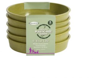 Haxnicks Bamboo Saucer 5in Sage Green x 5