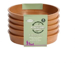 Haxnicks Bamboo Saucer 5in Terracotta x 5