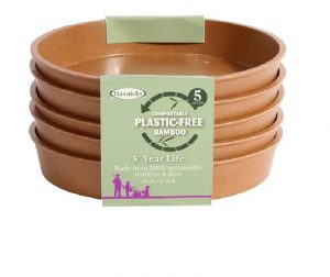 Haxnicks Bamboo Saucer 6in Terracotta x 5