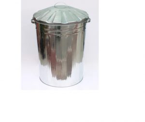 HomeHardware Galvanised Dustbin & Galvanised Lid 90L