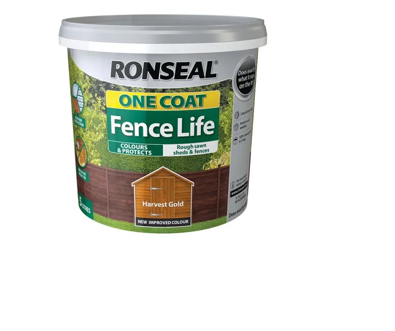 Ronseal One Coat Fence Life Harvest Gold 5L