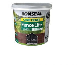 Ronseal One Coat Fence Life Tudor Black Oak 5L
