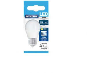 Round LED 5.5W Pearl Edison Screw Boxed