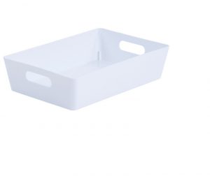 Whatmore Studio Basket Rectangular 4.01 Ice White