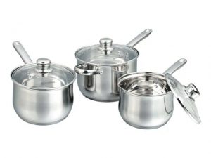 Buckingham Induction Saucepan Set 3 Piece 16cm, 18cm, 20cm