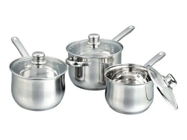 Buckingham Induction Saucepan Set 3 Piece 16cm, 18cm, 20cm