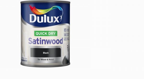 Dulux Quick Dry Satinwood Black 750ml