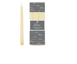 Prices Venetian Tapered Candle Ivory 10in Single