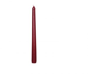 Prices Venetian Tapered Candle Wine Red 10in