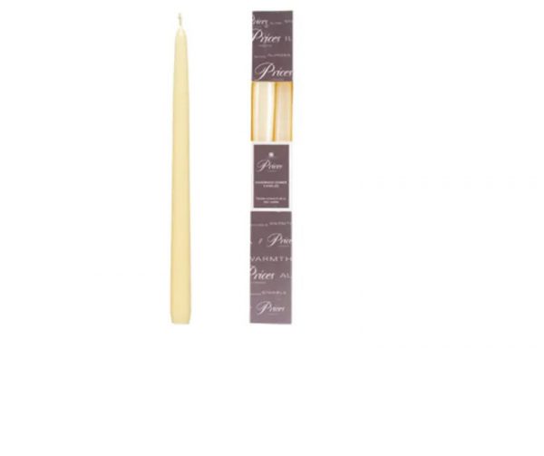 Prices Venetian Wrapped Candle Ivory 10in x 2