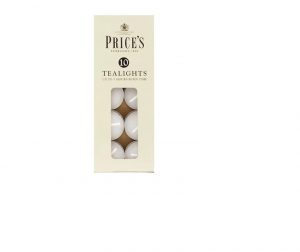 Prices Tealights Box White x 10