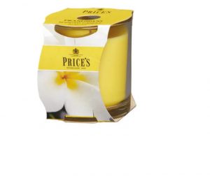 Prices Scented Candle Jar- Frangipani