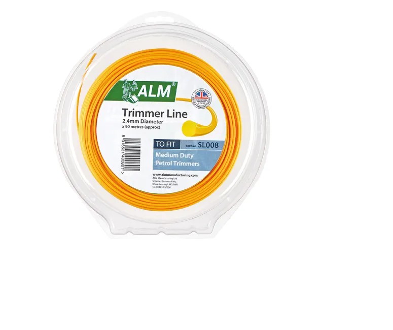 ALM SL008 Trimmerfaden – 2,4 Mm X 0,5 Kg, Gelb, Für Freischneider