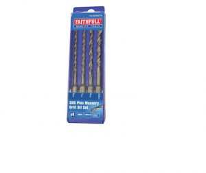 SDS Plus Drill Bit Set, 4 Piece