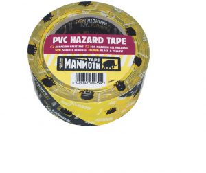 Mammoth Hazard Tape Black/ Yellow 50mm x 33m