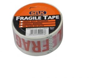 Stuk Fragile Tape Red/White 48mm x 40m