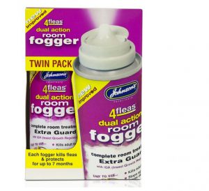 Johnsons 4 Fleas IGR Household Twin Room Fogger 2x100ml