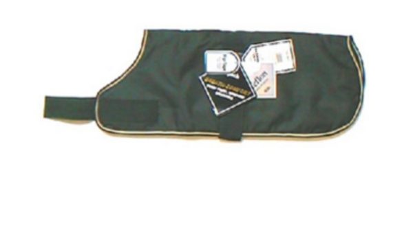 Outhwaite Water Proof Dog Coat Padded Lining Green 36cm