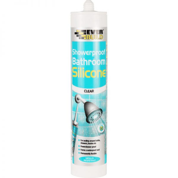 Everbuild Showerproof Bathroom Silicone Clear