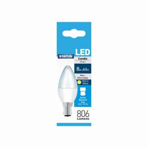 8 Watt SBC LED Candle Bulb