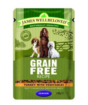 James Wellbeloved Grain Free Turkey Senior Pouch 100g