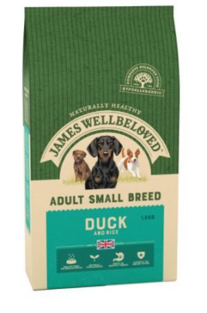 James Wellbeloved Duck and Rice Small Breed Adult 1.5kg