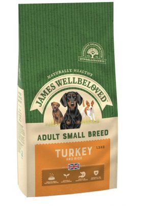 James Wellbeloved Turkey and Rice Small Breed Adult 1.5kg