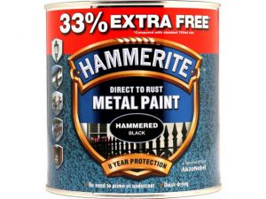 Hammerite Direct To Metal Hammer Black 750ml + 33%