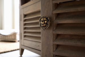 Drawer Knob Heritage Brass Lion