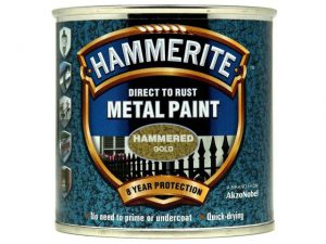 Hammerite Direct To Metal Hammered Gold 250ml