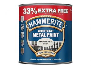 Hammerite Direct To Metal Hammer Silver 750ml + 33%
