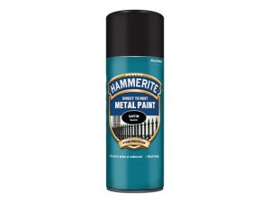 Hammerite Smooth Finish Aerosol Satin Black 400ml